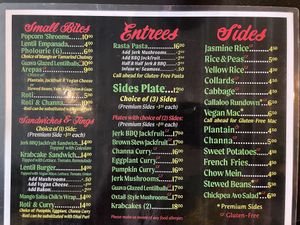 Regular menu  at Desmond's Island Soul Grill in Virginia Beach
