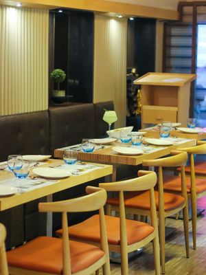 Interiors at The Flaming Bowl in Kolkata