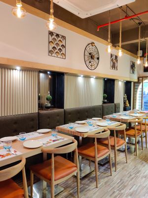 Interiors at The Flaming Bowl in Kolkata