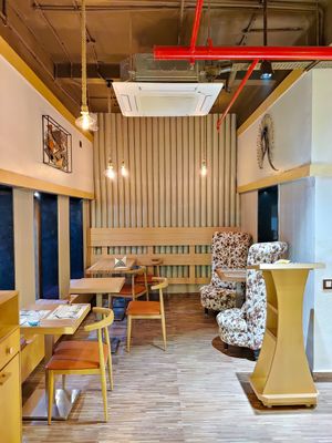 Interiors at The Flaming Bowl in Kolkata