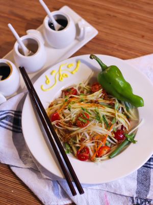 Som Tum Salad at The Flaming Bowl in Kolkata