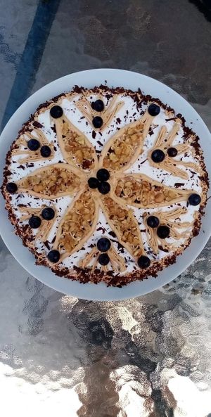 Bizcocho de chocolate, manjar y nuez at Nomade in La Serena