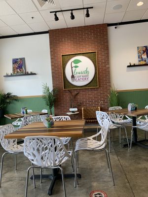 Inside at Flourish Plant-Based Eatery in Evansville