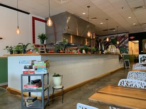 Clean interior   at Flourish Plant-Based Eatery in Evansville