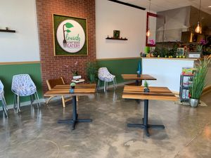 inside at Flourish Plant-Based Eatery in Evansville
