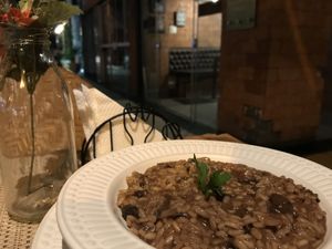 Funghi risotto at D' Vilela Bistrô in Brasilia