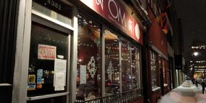 Outside at Om in Montreal