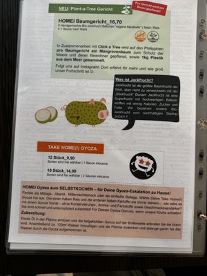 Speisekarte  at Homei Gyoza in Bonn