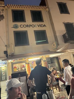 Sitting at our table   at India Gate in Funchal