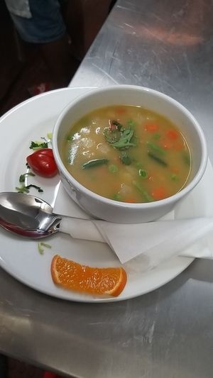 Vegetable soup at India Gate in Funchal
