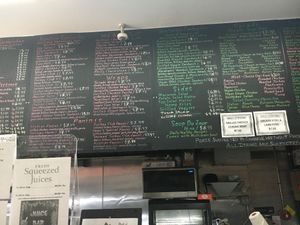 Wall menu at Freshy's in New York City