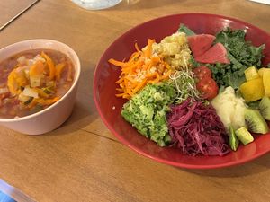 Buddha bowl with soup  at An39 in Osaka