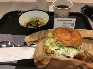 TFT with sweet potato soup at Superiority Burger in Tokyo