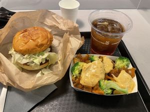 Superiority burger  and potato  at Superiority Burger in Tokyo