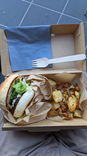 Lots of disposable items, including plastic cups and straws. Make sure to bring your own reusable cutlery/straws/handkerchief and avoid the mistake I made. at Superiority Burger in Tokyo