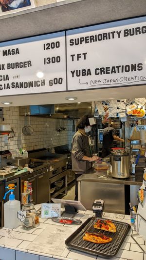 Kitchen at Superiority Burger in Tokyo