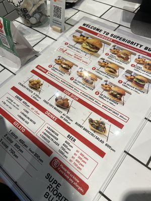 Menù #Veganuary at Superiority Burger in Tokyo