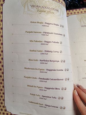 Vegan menu 1 at Indigo - Buda in Budapest