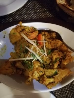 Potato-cauliflower VG dish at Indigo - Buda in Budapest