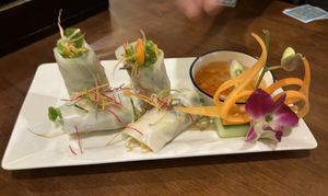Fresh spring rolls  at Tung's Kitchen in Hanoi