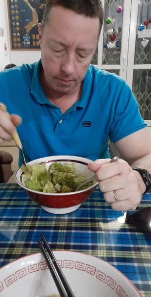 Vegan salad at Tung's Kitchen in Hanoi