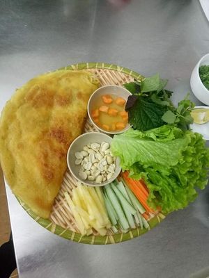 Vegan pancakes at Tung's Kitchen in Hanoi