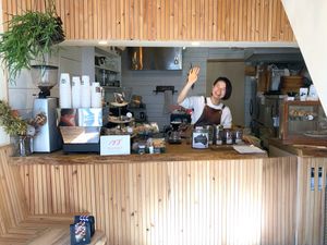 Good morning!!! at Onibus Coffee in Tokyo