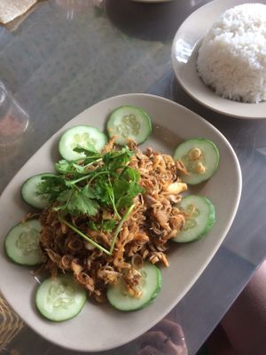 Mushrooms w lemongrass  at Huong Tu Bi in Hoi An