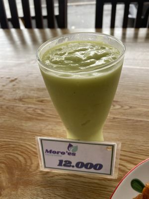 Avocado shake 66 cents  at Warung Jawa - Moro Seneng in Denpasar