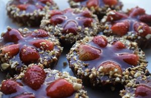 Tortinha natural de morango at Na Lua Veg in Salvador