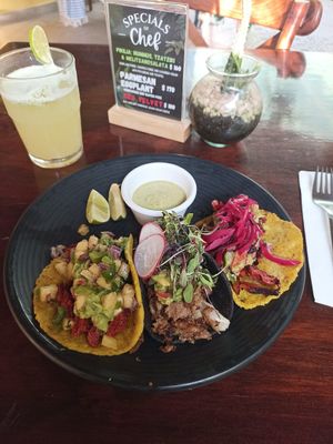 Dreierlei Tacos at Le' Kaat in Valladolid