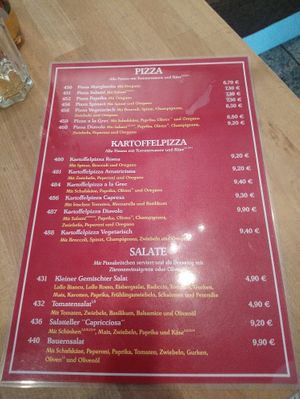 Menu (October 2021) at Café & Bistro Erdapfel in Cologne