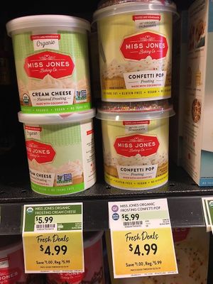 Vegan frosting at The Fresh Market in Alexandria