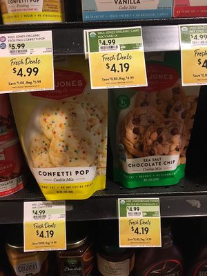 Vegan cookie mixes at The Fresh Market in Alexandria