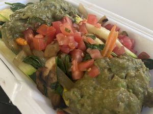 Vegan rice with mushrooms and zucchini  at Mezcalito Oaxacan Cuisine in Rocklin