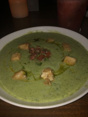 Avocado gazpacho  at Hacienda BLU Beach Lounge & Grill in Liberia