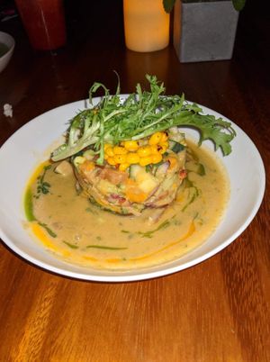 Vegan ceviche  at Hacienda BLU Beach Lounge & Grill in Liberia