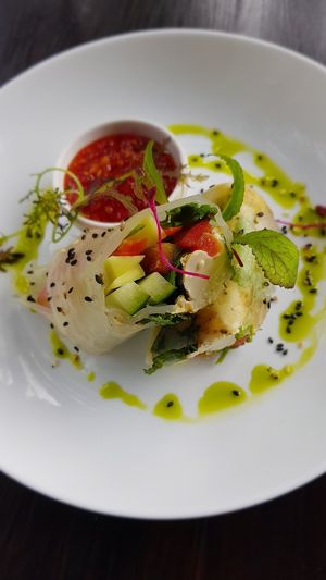 Tofu Summer Rolls at Hacienda BLU Beach Lounge & Grill in Liberia