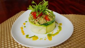 Quinoa Tabouli at Hacienda BLU Beach Lounge & Grill in Liberia