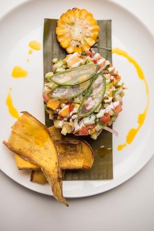 Vegan Ceviche at Hacienda BLU Beach Lounge & Grill in Liberia