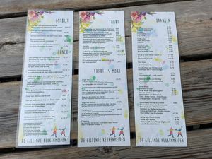 Menu  at De Gillende Keukenmeiden in Zwolle