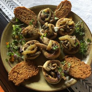 Wild mushroom medley platter. at Picasso's Urban Tapas Bar in Estepona