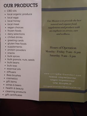 Their Flyer at Living Well Down East in New Bern