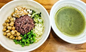 Vegan Thunder Tea healthy style at Pure Minded Vegetarian Cafe - Taman Daya in Johor Bahru