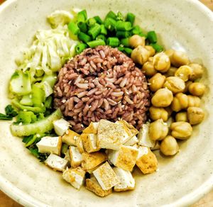 Vegan Thunder Tea with brown rice at Pure Minded Vegetarian Cafe - Taman Daya in Johor Bahru