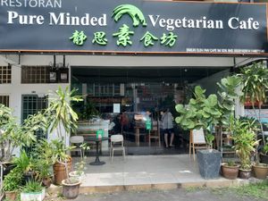 Shop front at Pure Minded Vegetarian Cafe - Taman Daya in Johor Bahru