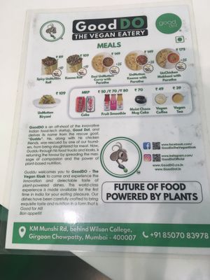 Menu at GoodDO - The Orb in Mumbai