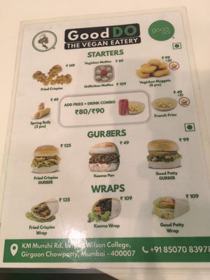 Menu  at GoodDO - The Orb in Mumbai