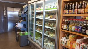 Large refrigerated vegan section at Oeko-Laden Bioprodukte in Thun