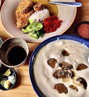 Vegan Truffle Ramen & Vegan Teriyaki Eggplant Don  at Shinmachi in Newtown